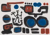 A. R. Penck, Untitled, 1994, watercolour on paper; framed
