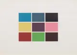 Gerhard Richter, 9 of 180 colours, 1971, colour serigraph on cardboard; framed