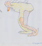 Kurt Hüpfner, Untitled, 1978, mixed media on paper; framed