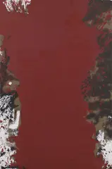 Levitikus by Hermann Nitsch, 2010, terragraph on canvas; unframed, sold Dec 2022