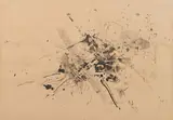 Untitled by Hans Staudacher, 1958, mixed media on paper; framed, sold Dec 2022