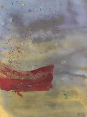 Herbert Brandl, Untitled, 2007, mixed media on paper; framed