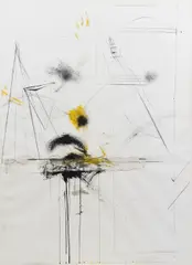 Tobias Pils, Untitled, mixed media on paper; framed