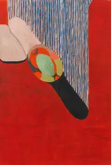 Hubert Schmalix, Untitled, 1996, oil on canvas; framed