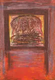 Franz Ringel, Heads, 2000, mixed media on paper; framed