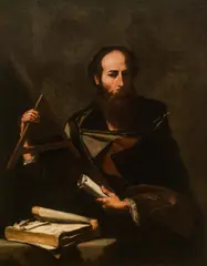 Euclid of Alexandria, Greek Mathematician (3rd century B.C.) by Jusepe de Ribera, oil on canvas, sold Nov 2022