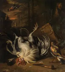Jan Weenix, Hunting Still Life with Feathered Game, oil on canvas