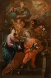 Johann Georg Bergmüller, Heavenly and earthly Trinity, 1713, oil on canvas
