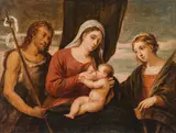 David Teniers the Younger, Madonna and Child with Saint John the Baptist and Saint Catherine (probably after Palma Il Vecchio)