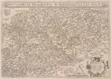 Wolfgang Lazius, Hungariae Descriptio", from: Abraham Ortelius, Theatrum orbis terrarum. Map of Hungary, c. 1600. Latin edition, Copper engraving