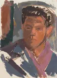 Robin Christian Andersen, Mixed lot: Three works on paper (still life, portrait, and landscape)