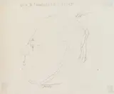 Max Oppenheimer, Portrait of Josef Hoffmann, pencil on paper; unframed