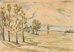 Anton Peschka, Sommer, 1930, mixed media on paper; framed