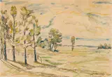 Anton Peschka, Sommer, 1930, mixed media on paper; framed