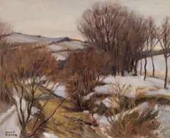 August Rieger, Weidlingbach near Klosterneuburg, oil on canvas; framed