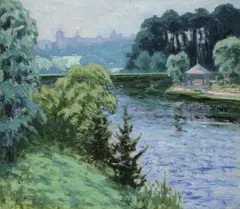 Fritz Anton Siebert, Waldsee in Zehlendorf, Berlin, c. 1915, oil on canvas; framed