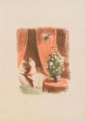 Max Švabinský, White Camelias, 1912, colour lithography on paper; unframed
