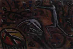 Untitled by Erwin Bohatsch, Acryl on paper; framed, sold Oct 2022