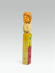 Untitled by Mario Dalpra, wooden sculpture, painted with acrylic, offered Oct 2022
