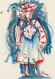Adolf Frohner, Untitled, mixed media on paper; framed