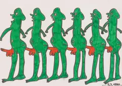 Johann Garber, Untitled, 1990, felt-tip on paper; framed