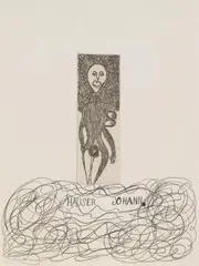 Johann Hauser, Untitled, etching, reworked with pencil; framed