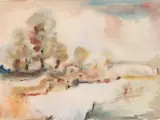 Hildegard Joos, Landscapes (mixed lot: 2 works on paper)