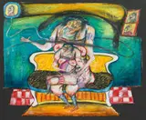 Franz Ringel, Untitled, 1975, mixed media on paper; framed
