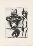 Arnulf Rainer, Projekt Herrenhelm, offset print; unframed