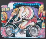 Franz Ringel, Untitled, 1972, mixed media on paper; framed