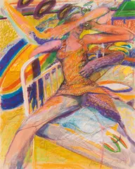 Heinz Stangl, Untitled, 1969, mixed media on paper; framed