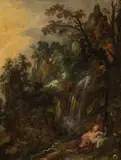 Marten Ryckaert, Saint Mary Magdalene in the wilderness, oil on panel; parqueted