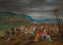 Jan Brueghel the Younger, Christ on Calvary, oil on copper