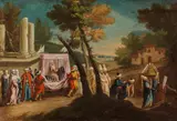 Jean-Baptiste Vanmour and studio, Ottoman wedding procession, oil on canvas