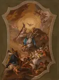 Francesco Zugno, Coronation of Virgin Mary with concert of angels, c. 1750, oil on canvas; unframed