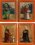 Two predella wings by Master of Villach, c. 1520, tempera and gold on panel, sold Jun 2022