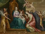 Denys Calvaert, The Mystical Marriage of Saint Catherine, c. 1600/10, oil on copper