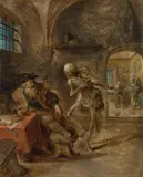Frans Francken the Younger, Death playing the violin, oil on panel