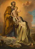 Mariano Rossi, Saint Joseph with the Infant Christ and Saint Teresa of Avila, oil on canvas