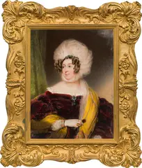 Moritz Michael Daffinger, Probably portrait of the Countess Palffy, watercolour on ivory with leather case