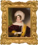 Moritz Michael Daffinger, Probably portrait of the Countess Palffy, watercolour on ivory with leather case