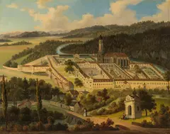 Ludwig Seitler, View of Zwettl Abbey, 1874, oil on canvas