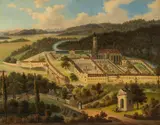 Ludwig Seitler, View of Zwettl Abbey, 1874, oil on canvas