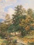 Josef Kriehuber, Landscape with trees