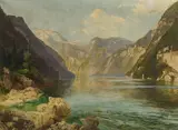 Konrad Petrides, View of the Königssee, oil on canvas