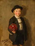 Franz Defregger, Bub mit Strauß