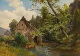Ludwig Halauska, View of Ramsau, 1878, oil on canvas