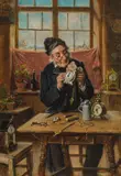 Hermann Armin Kern, The clock maker, 1905, oil on canvas