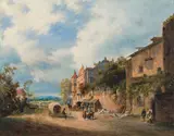 Cornelis Kick, At the town wall, 1885, oil on canvas