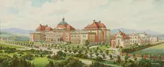 Erwin Pendl, Hospital of the Wiener Kaufmannschaft (now the University of Natural Resources and Life Sciences), 1911, watercolour on paper